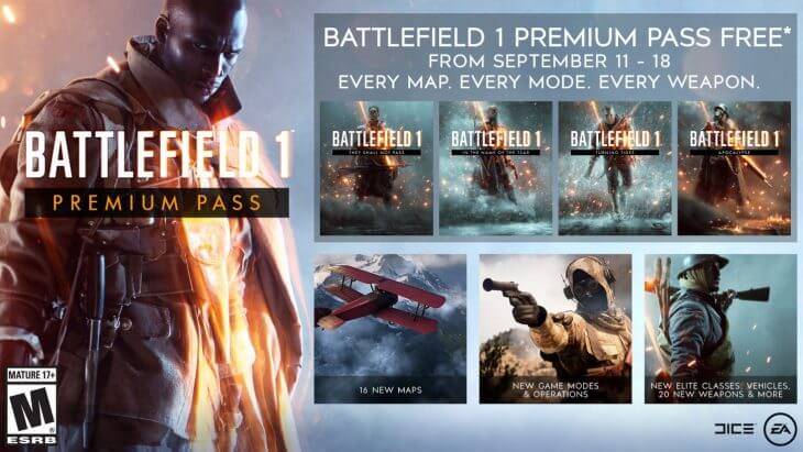 Battlefield 5'e Doğru, Battlefield 1 Premium Pass ücretsiz!