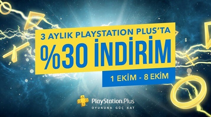 3 aylık PlayStation Plus üyeliğinde %30 indirim fırsatı!