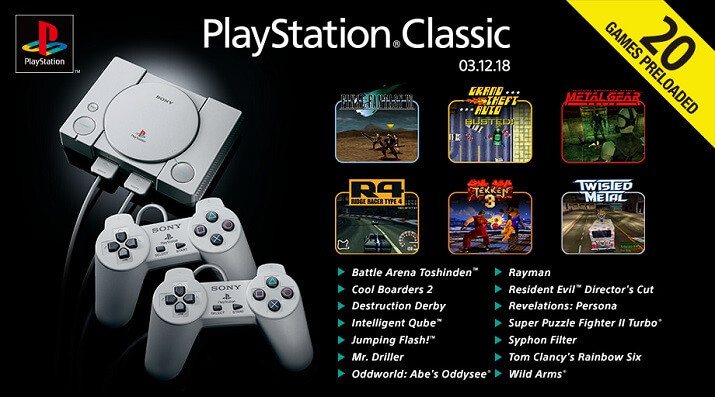 PlayStation Classic ile gelecek tüm oyunlar açıklandı!